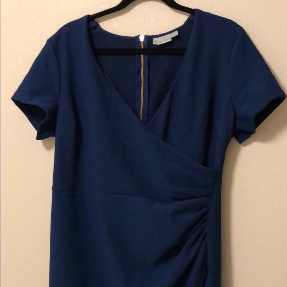 Bisou Bisou Blue Wrap Dress